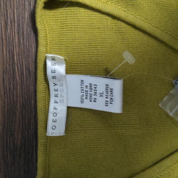 Geoffrey Beene woman's size XL Green Stripes V-Neck Sweater - Picture 3 of 5